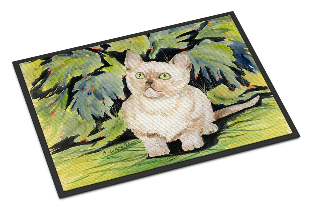 Cat - Burmese Doormat Indoor Outdoor 24H X 36W Front Door Mat Rugs for Entryway, Non Slip Washable Low Pile,