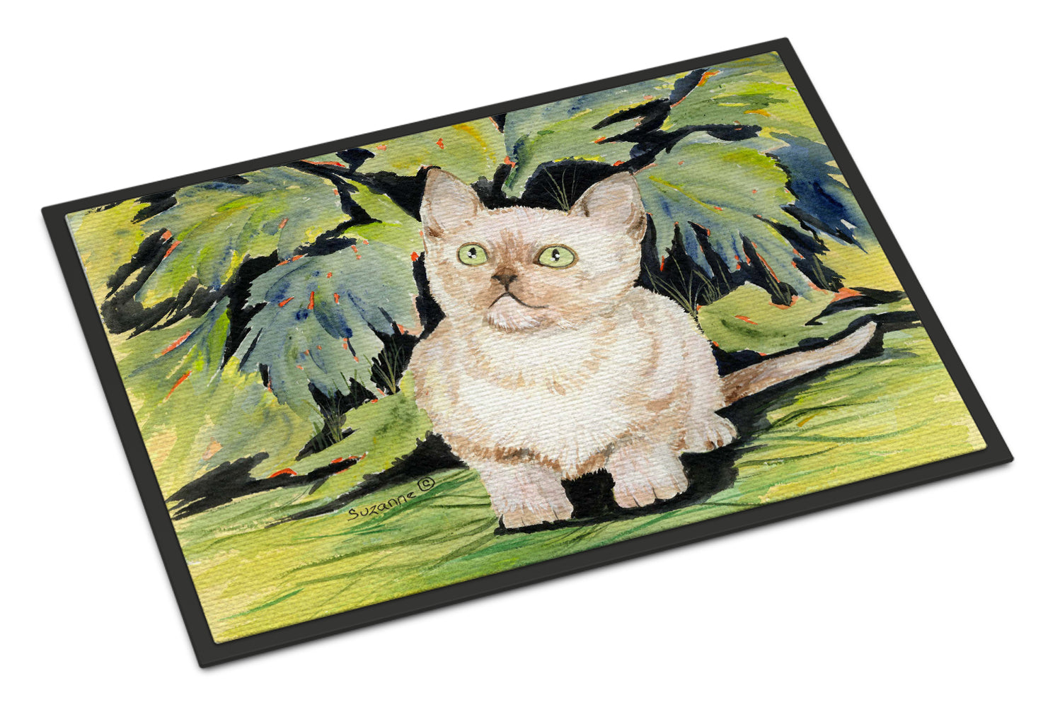 Cat - Burmese Doormat Indoor Outdoor 24H X 36W Front Door Mat Rugs for Entryway, Non Slip Washable Low Pile,