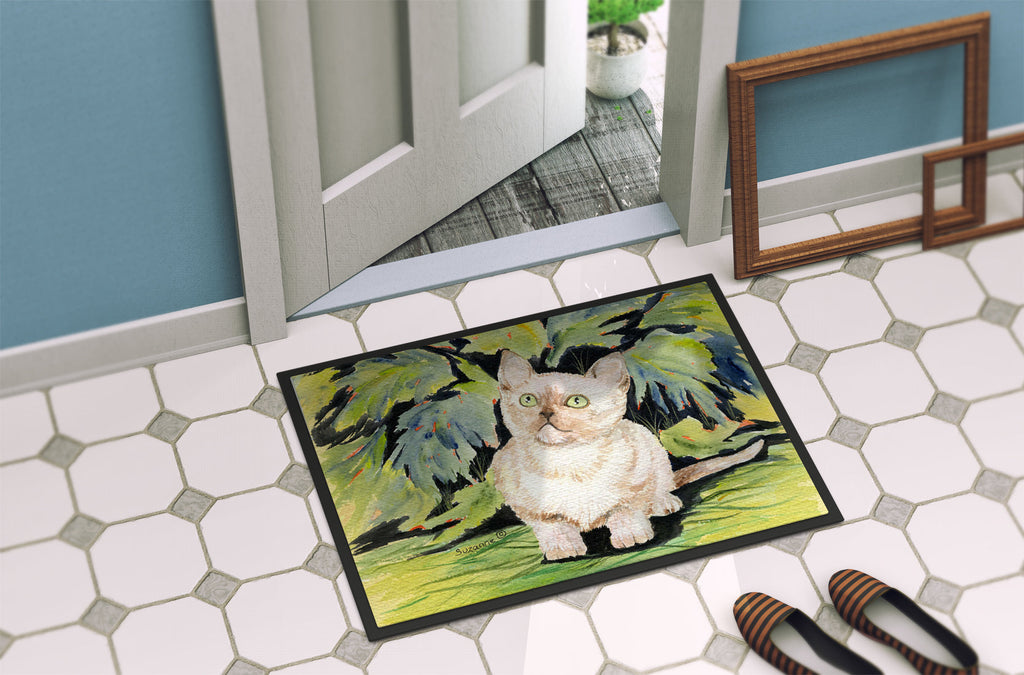 Cat - Burmese Doormat Indoor Outdoor 24H X 36W Front Door Mat Rugs for Entryway, Non Slip Washable Low Pile,