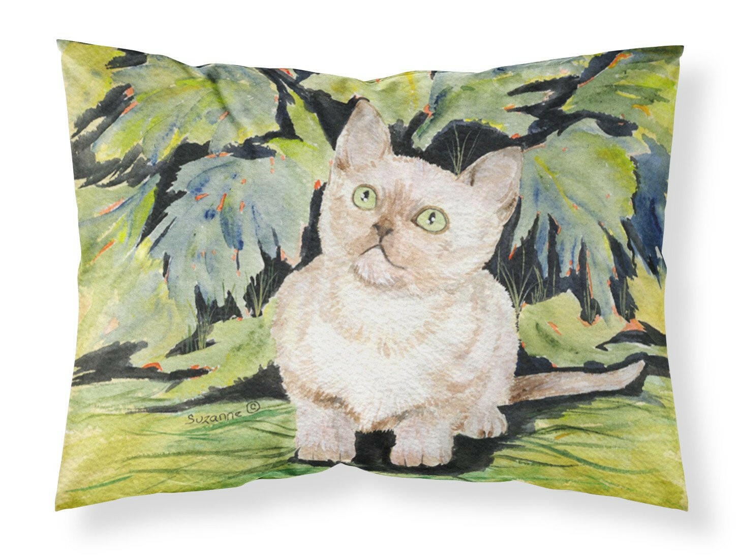 Cat - Burmese Standard Pillowcase Lightweight Super Soft Easy Care Decorative Artwork Pillowcase, Standard