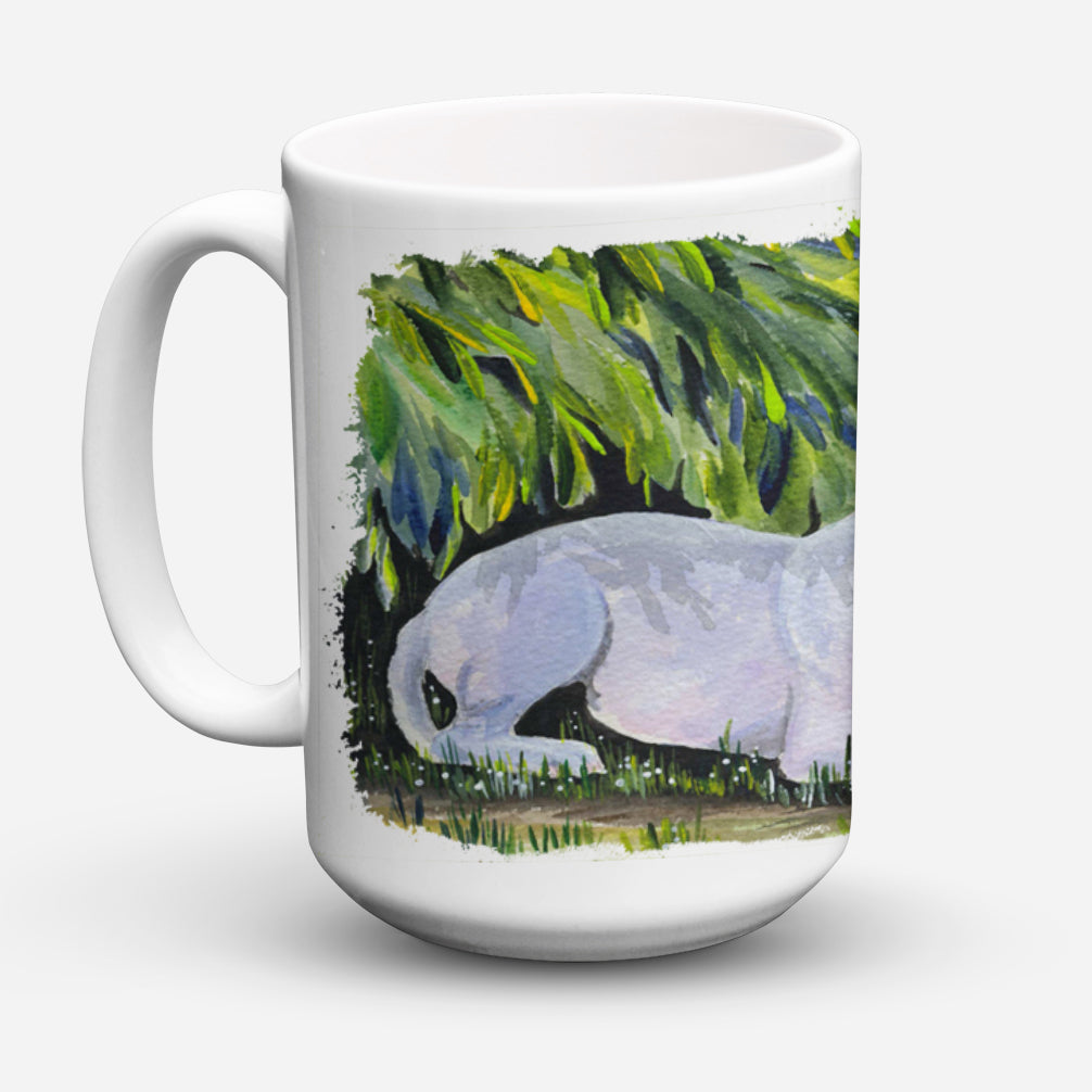 Bull Terrier Ceramic Coffee Mug 15 oz Decorative Large C Handle Mug Cup for Tea, Cocoa Hot Chocolate