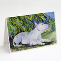 Bull Terrier Greeting Cards Pack of 8 Blank Cards with Envelopes Whimsical A7 Size 5x7