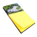 Bull Terrier Watercolor Sticky Note Holder Refillable Dispenser Desk Accessory 3x3 Pad Gift