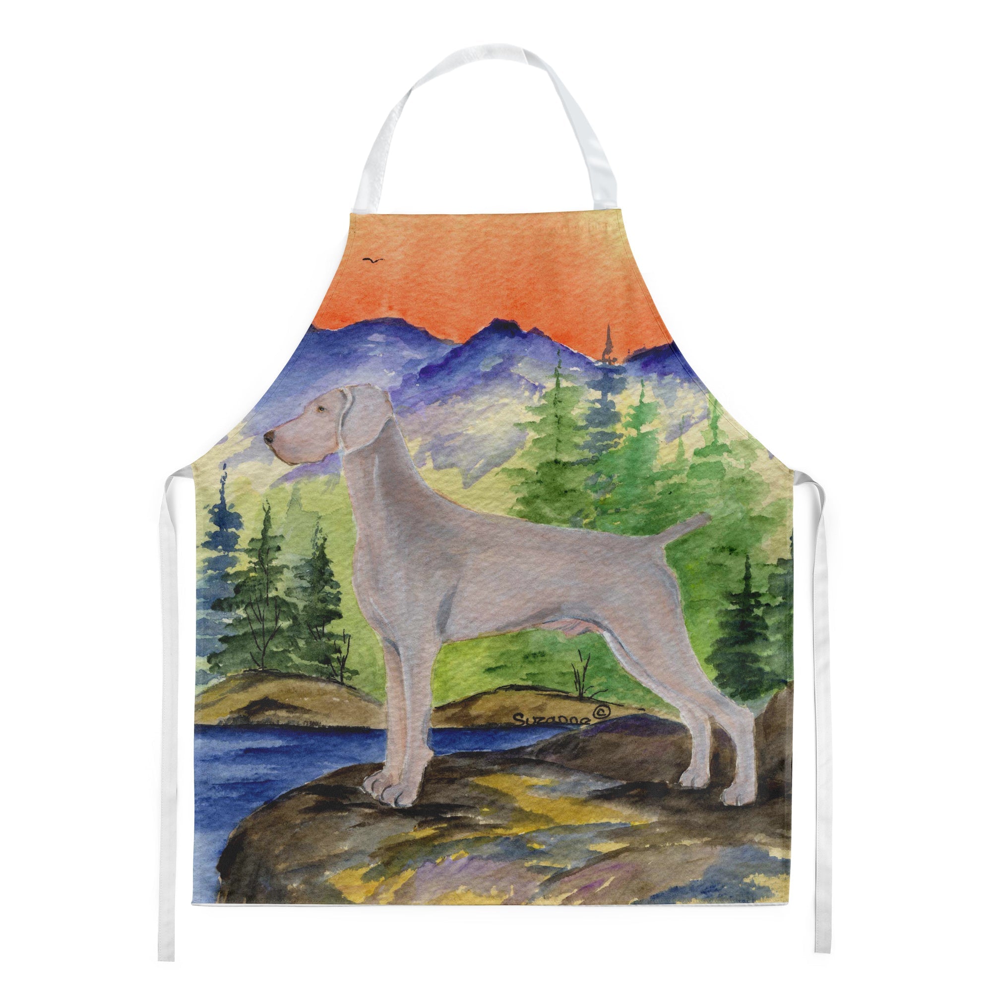 Weimaraner Apron Cooking Kitchen Server Baking Crafts Gardening for Adult Women Men, Unisex, Large, Multicolor