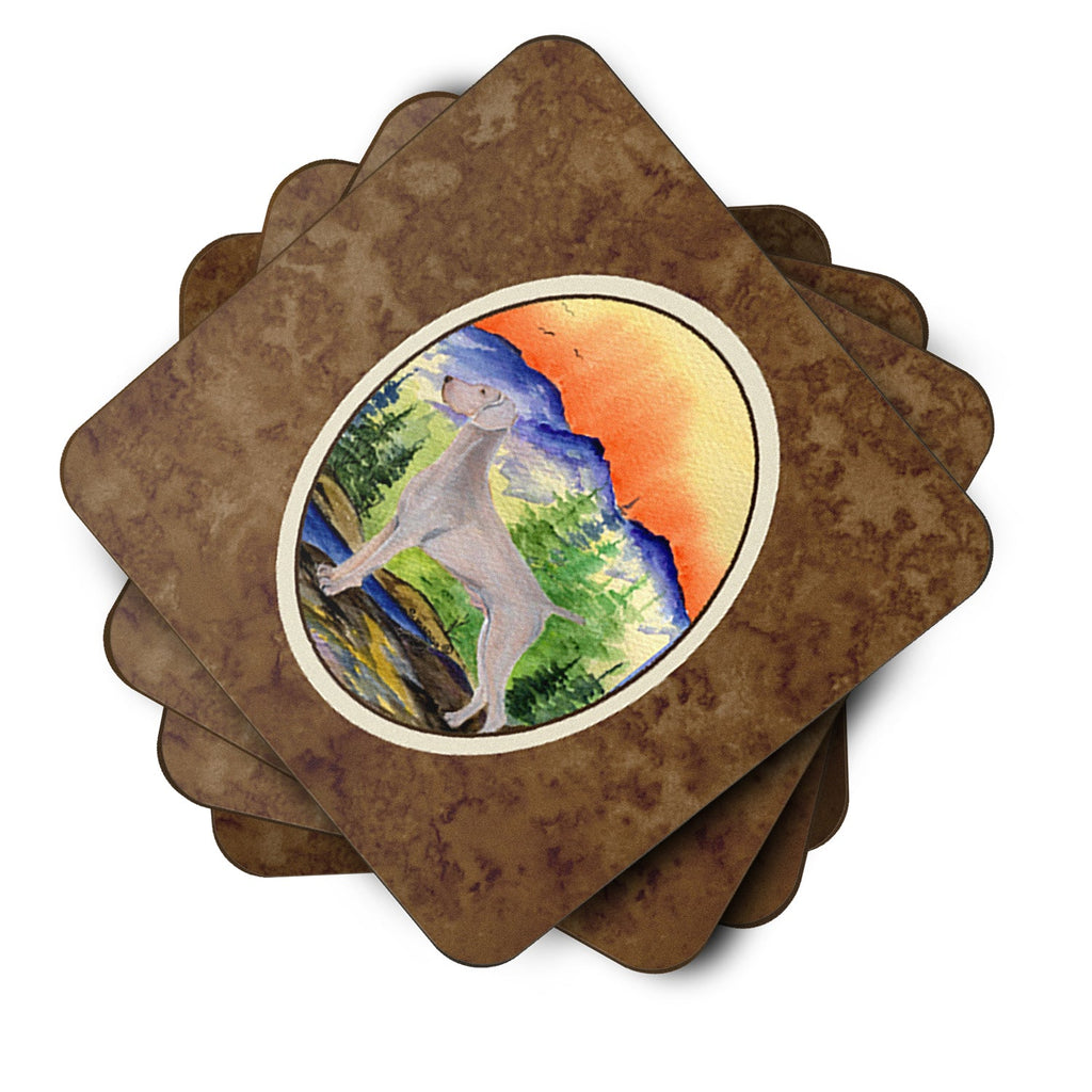 Weimaraner Foam Coasters Set of 4 Cup Coasters for Indoor Outdoor, Tabletop Protection, Anti Slip, Mouse pad Material