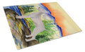 Weimaraner Cutting Board Tempered Glass Kitchen Cutting Surface, Heat Resistant Chopping, Non-Slip Feet, Food Prep & Serving