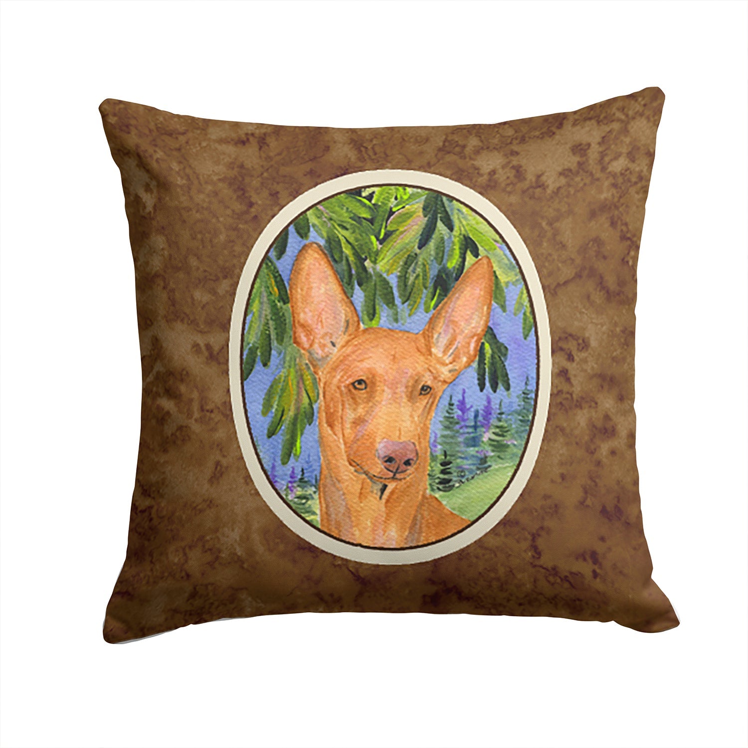 Pharoh Hound Decorative Throw Pillow 14x14 Indoor Outdoor Accent Cushion, Fabric Cover with Insert for Sofa, Bed, Porch & Living Room