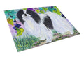 Japanese Chin Cutting Board Tempered Glass Kitchen Cutting Surface, Heat Resistant Chopping, Non-Slip Feet, Food Prep & Serving