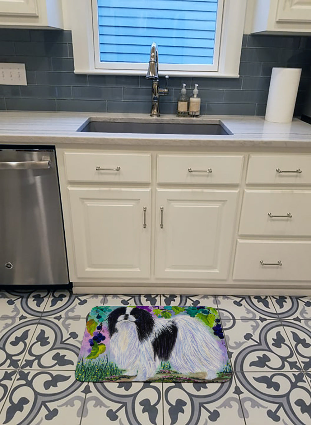 Japanese Chin Memory Foam Kitchen Mat Machine Washable Anti-Fatigue Cushion Comfort Bath or Kitchen Rug