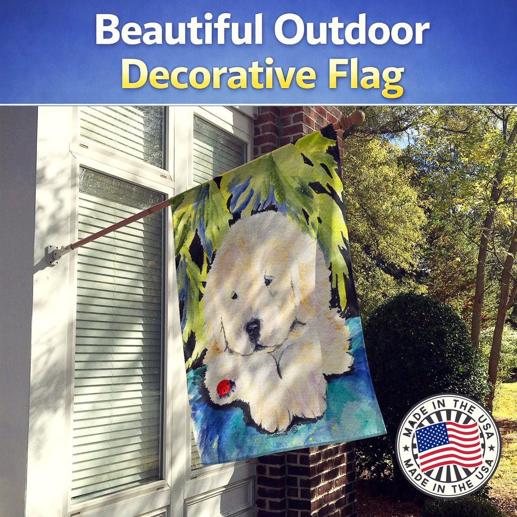 Golden Retriever House Flag 28x40 Porch Sleeve Pole Decorative Outside Yard Banner Artwork Wall Hanging, Polyester