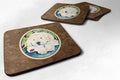 Golden Retriever Foam Coasters Set of 4 Cup Coasters for Indoor Outdoor, Tabletop Protection, Anti Slip, Mouse pad Material