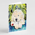 Golden Retriever Greeting Cards Pack of 8 Blank Cards with Envelopes Whimsical A7 Size 5x7