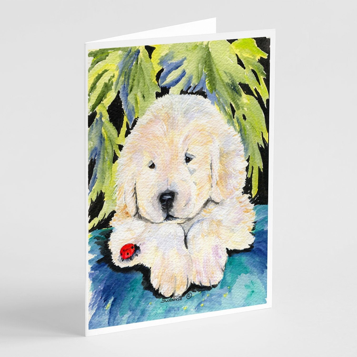 Golden Retriever Greeting Cards Pack of 8 Blank Cards with Envelopes Whimsical A7 Size 5x7