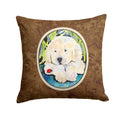 Golden Retriever Decorative Throw Pillow 14x14 Indoor Outdoor Accent Cushion, Fabric Cover with Insert for Sofa, Bed, Porch & Living Room