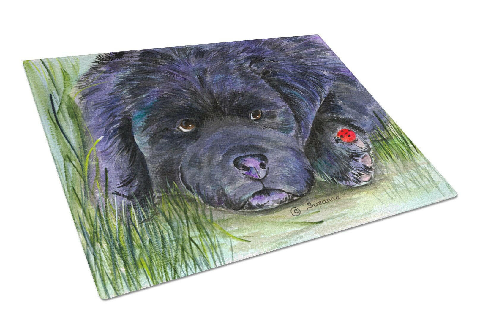 Newfoundland Cutting Board Tempered Glass Kitchen Cutting Surface, Heat Resistant Chopping, Non-Slip Feet, Food Prep & Serving