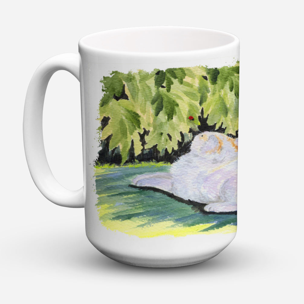 Cat Ceramic Coffee Mug 15 oz Decorative Large C Handle Mug Cup for Tea, Cocoa Hot Chocolate
