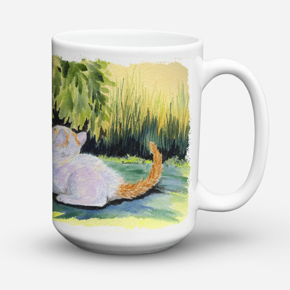 Cat Ceramic Coffee Mug 15 oz Decorative Large C Handle Mug Cup for Tea, Cocoa Hot Chocolate