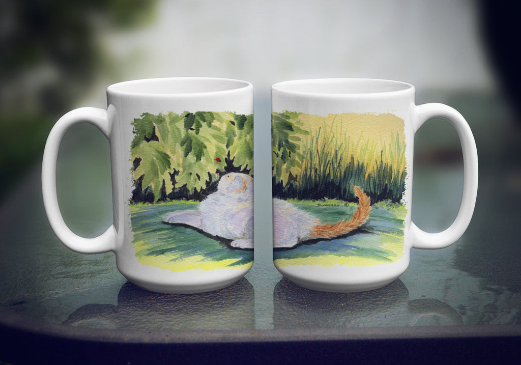 Cat Ceramic Coffee Mug 15 oz Decorative Large C Handle Mug Cup for Tea, Cocoa Hot Chocolate