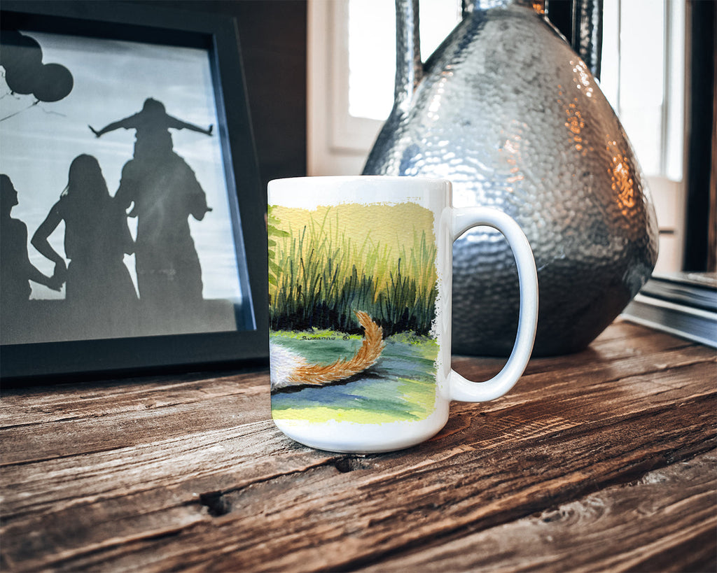 Cat Ceramic Coffee Mug 15 oz Decorative Large C Handle Mug Cup for Tea, Cocoa Hot Chocolate