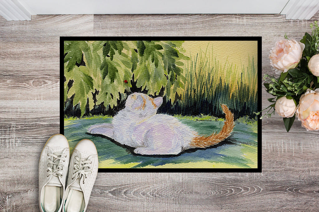 Cat Doormat Indoor Outdoor 24H X 36W Front Door Mat Rugs for Entryway, Non Slip Washable Low Pile,
