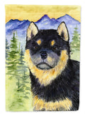 Shiba Inu House Flag 28x40 Porch Sleeve Pole Decorative Outside Yard Banner Artwork Wall Hanging, Polyester