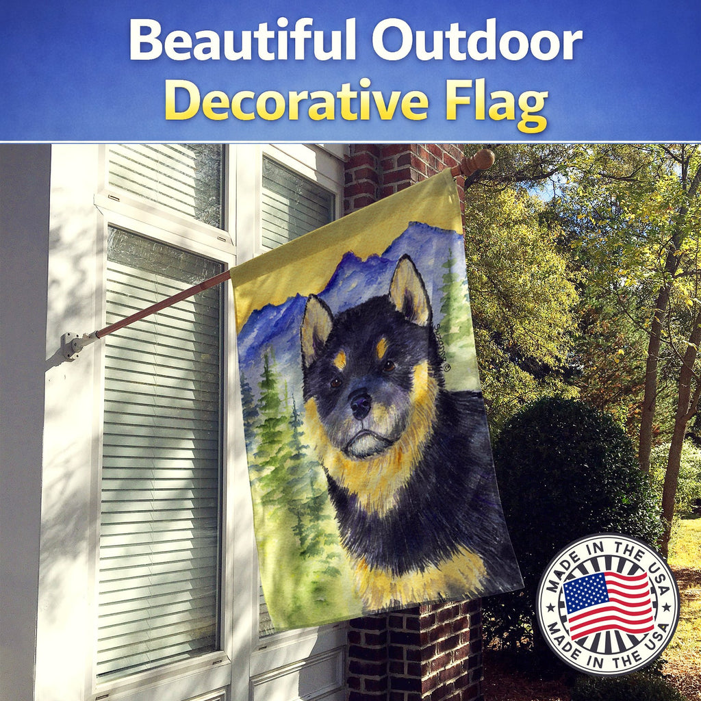 Shiba Inu House Flag 28x40 Porch Sleeve Pole Decorative Outside Yard Banner Artwork Wall Hanging, Polyester