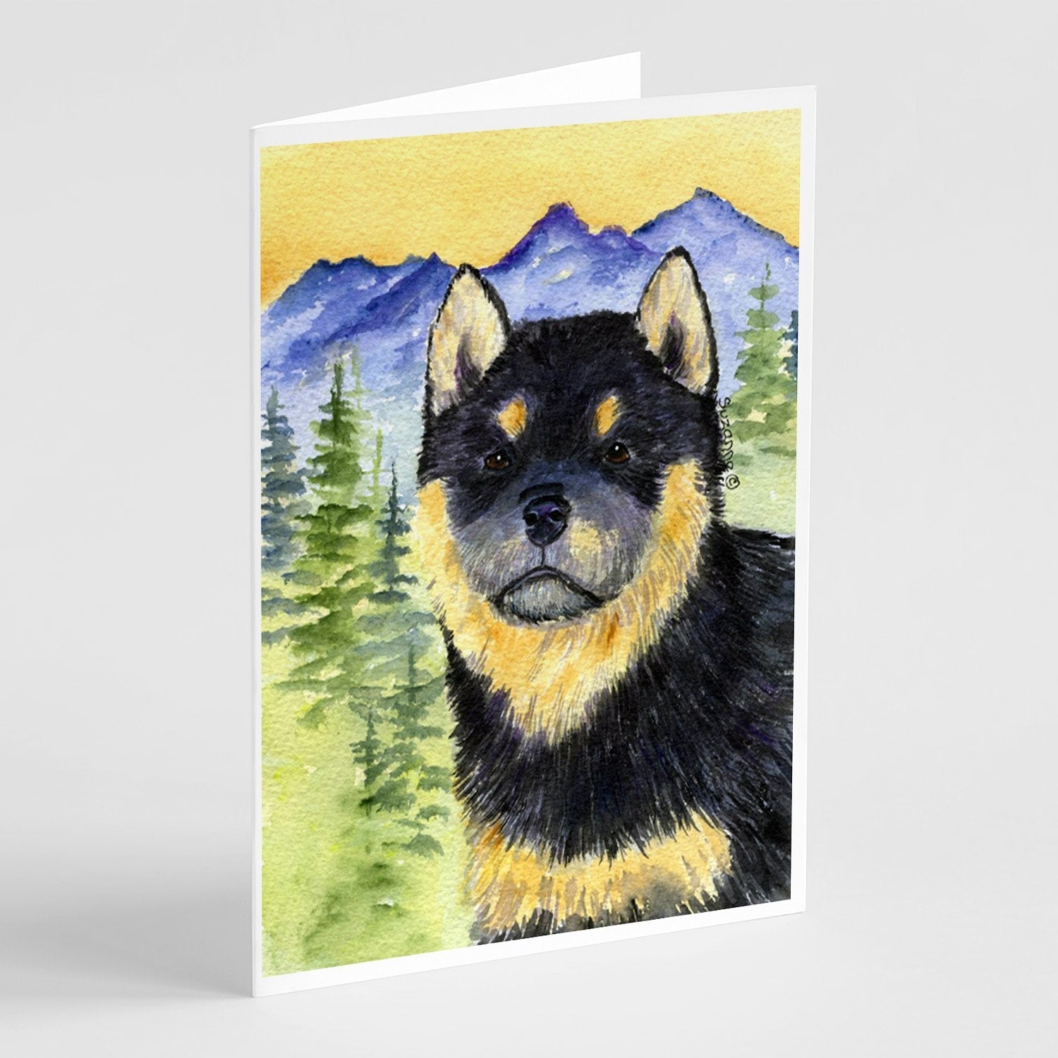 Shiba Inu Greeting Cards Pack of 8 Blank Cards with Envelopes Whimsical A7 Size 5x7