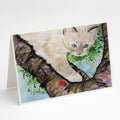 Cat - Birman Greeting Cards Pack of 8 Blank Cards with Envelopes Whimsical A7 Size 5x7