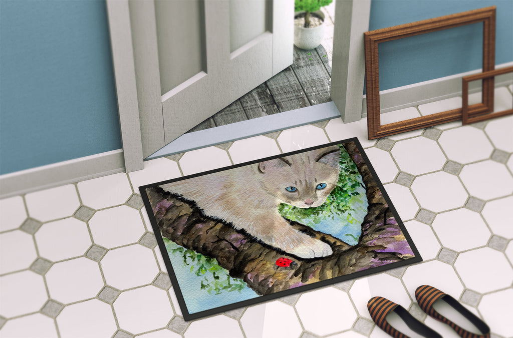 Cat - Birman Doormat Indoor Outdoor 24H X 36W Front Door Mat Rugs for Entryway, Non Slip Washable Low Pile,