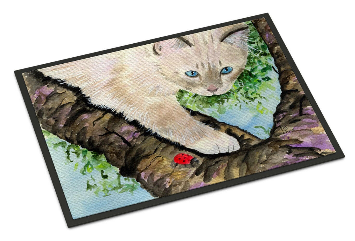Cat - Birman Doormat Indoor Outdoor 18H X 27W Front Door Mat Rugs for Entryway, Non Slip Washable