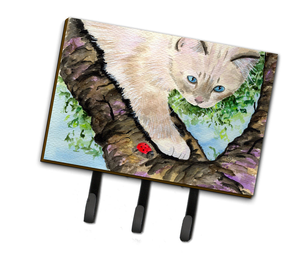 Cat - Birman Leash or Key Holder Wall Hooks, Coat Rack Wall Mount, for Hanging Keys, Towels, Aprons, Leashes