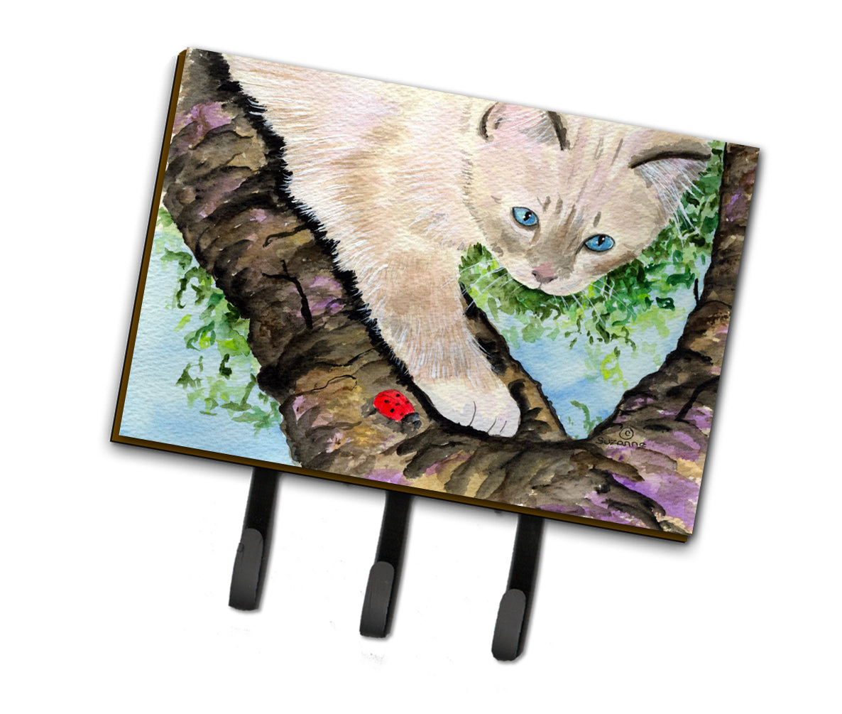 Cat - Birman Leash or Key Holder Wall Hooks, Coat Rack Wall Mount, for Hanging Keys, Towels, Aprons, Leashes