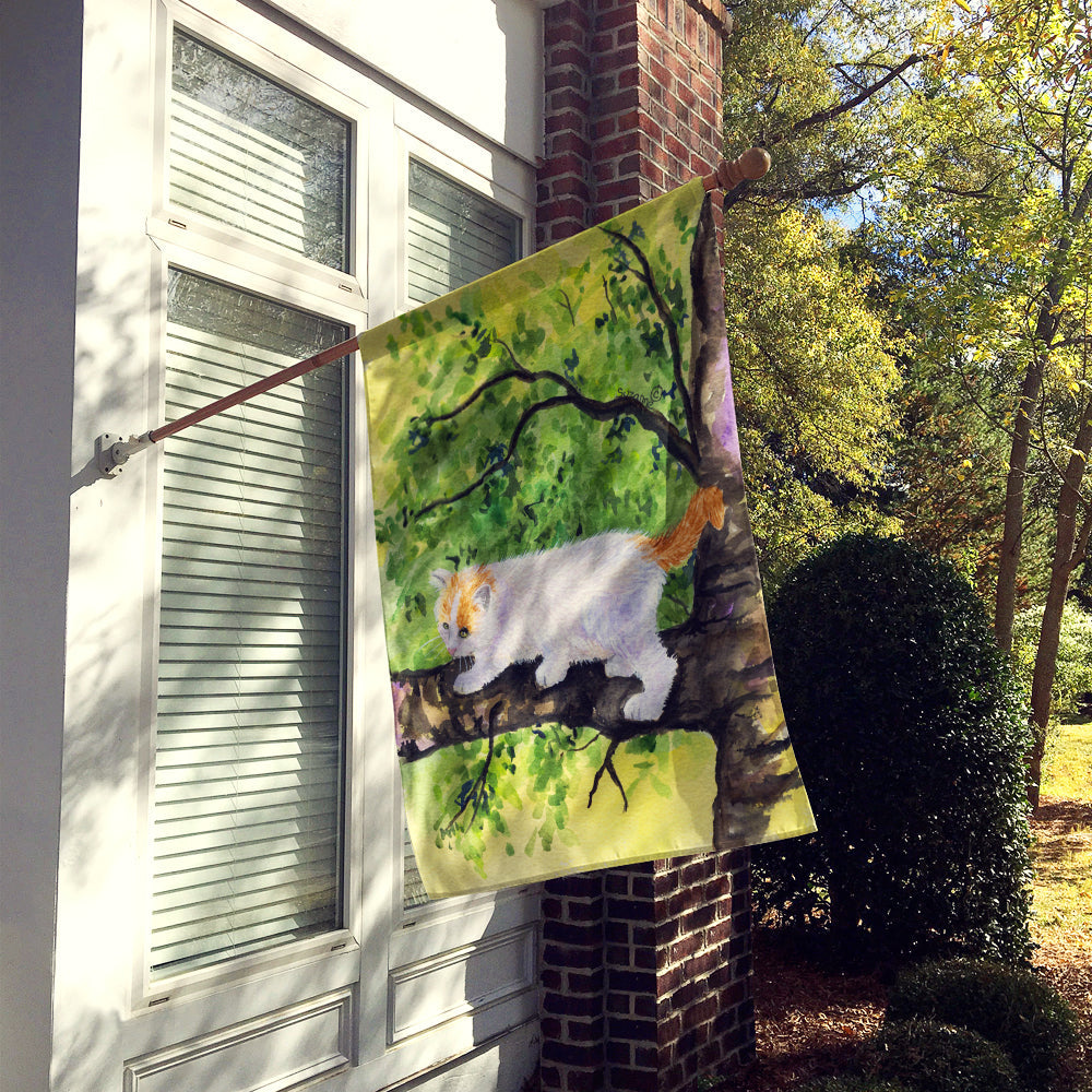 Cat - Turkish Van House Flag 28x40 Porch Sleeve Pole Decorative Outside Yard Banner Artwork Wall Hanging, Polyester