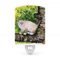 Cat - Birman Ceramic Night Light Compact, UL-Certified, Ideal for Bedroom, Bathroom, Nursery, Hallway, Kitchen, 6x4x3, Multicolor