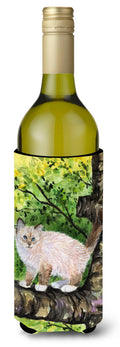 Cat - Birman Wine Bottle Hugger Gift Sleeve for Standard 750 ml Bottles, Insulated Reusable Also Fits Mini Shot & Pint Bottles