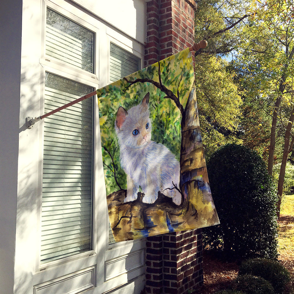 Cat - Ragdoll House Flag 28x40 Porch Sleeve Pole Decorative Outside Yard Banner Artwork Wall Hanging, Polyester