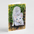 Cat - Devon Rex Greeting Cards Pack of 8 Blank Cards with Envelopes Whimsical A7 Size 5x7