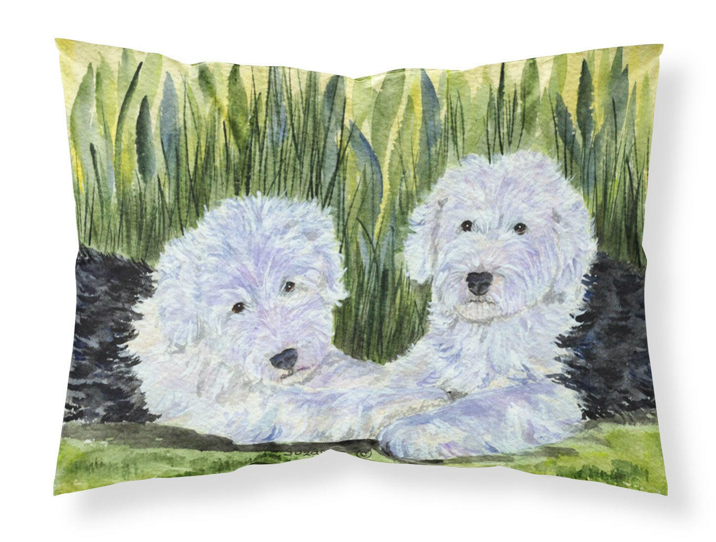 Old English Sheepdog Standard Pillowcase Lightweight Super Soft Easy Care Decorative Artwork Pillowcase, Standard