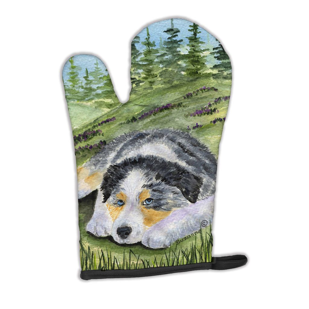 Australian Shepherd Oven Mitt Heat Resistant Thick Oven Mitt for Hot Pans and Oven, Kitchen Mitt Protect Hands, Cooking Baking Glove