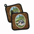 Australian Shepherd Pot Holder Set of 2 Heat Resistant Quilted Hot Pads 7.5 x 7.5 Inch, Insulated Kitchen Trivets for Cooking & Baking