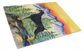Doberman Cutting Board Tempered Glass Kitchen Cutting Surface, Heat Resistant Chopping, Non-Slip Feet, Food Prep & Serving