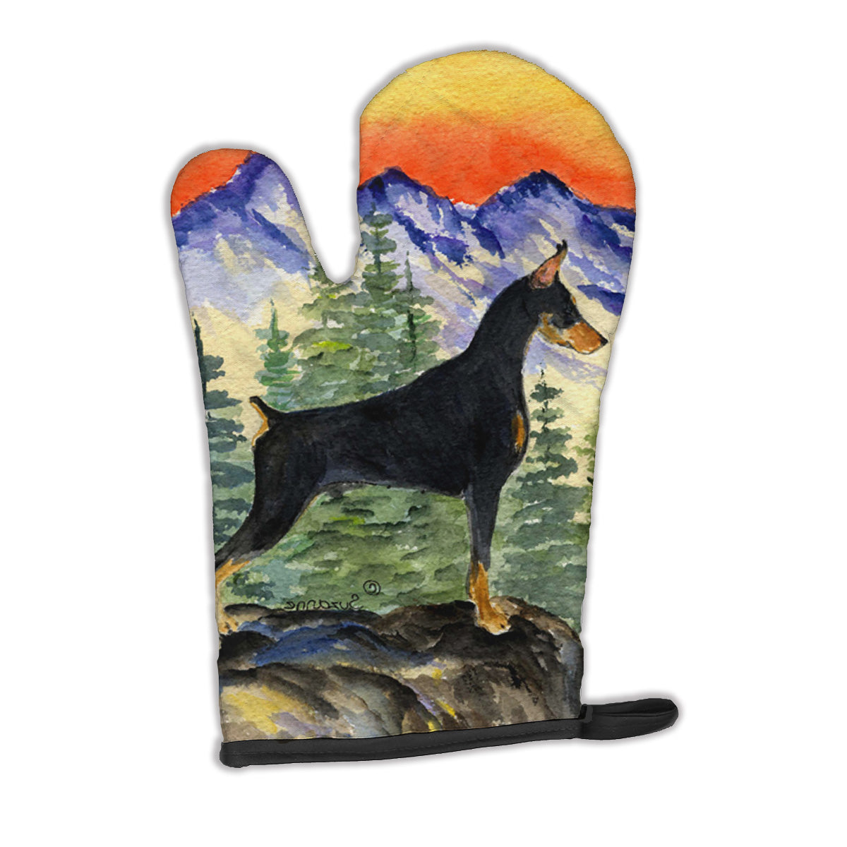Doberman Oven Mitt Heat Resistant Thick Oven Mitt for Hot Pans and Oven, Kitchen Mitt Protect Hands, Cooking Baking Glove