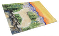Siberian Husky Cutting Board Tempered Glass Kitchen Cutting Surface, Heat Resistant Chopping, Non-Slip Feet, Food Prep & Serving