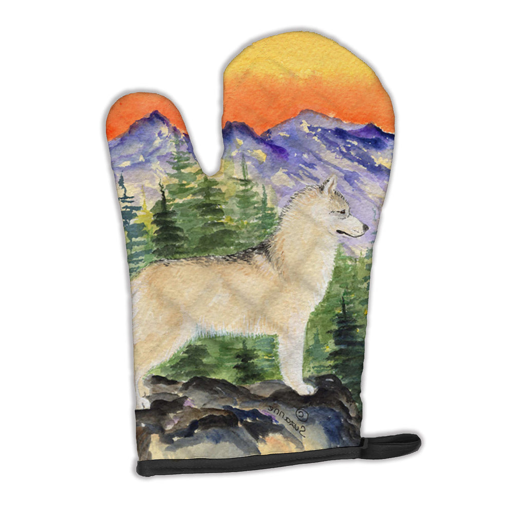Siberian Husky Oven Mitt Heat Resistant Thick Oven Mitt for Hot Pans and Oven, Kitchen Mitt Protect Hands, Cooking Baking Glove