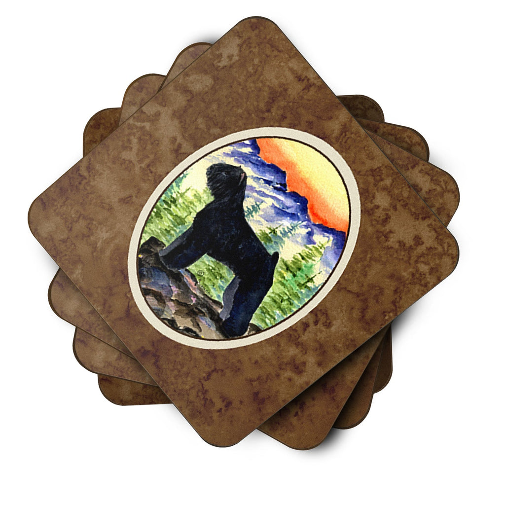 Bouvier des Flandres Foam Coasters Set of 4 Cup Coasters for Indoor Outdoor, Tabletop Protection, Anti Slip, Mouse pad Material