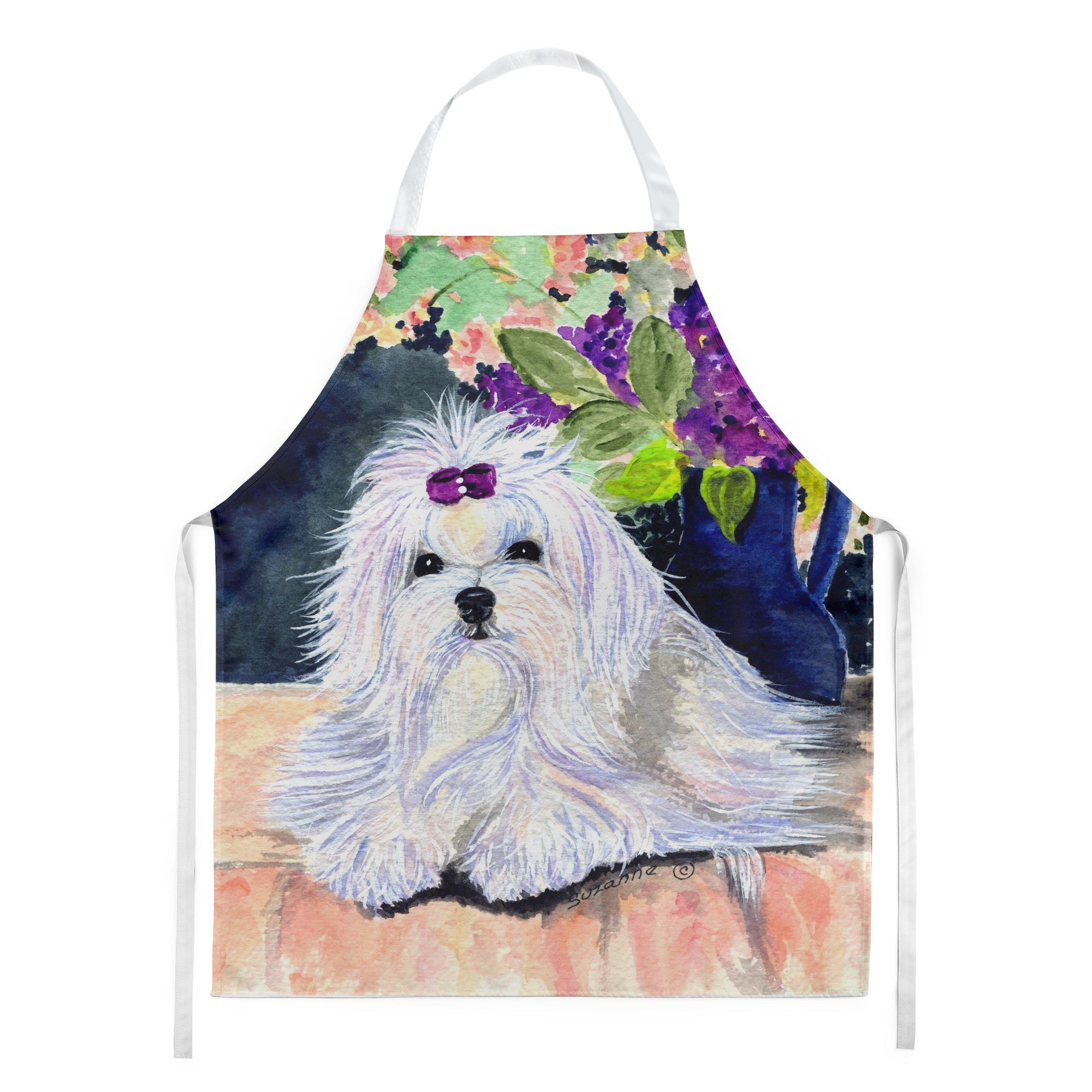Maltese Apron Cooking Kitchen Server Baking Crafts Gardening for Adult Women Men, Unisex, Large, Multicolor