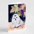 Maltese Greeting Cards Pack of 8 Blank Cards with Envelopes Whimsical A7 Size 5x7