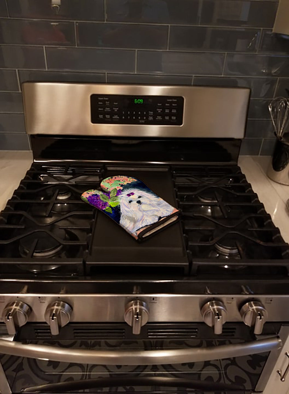 Maltese Oven Mitt Heat Resistant Thick Oven Mitt for Hot Pans and Oven, Kitchen Mitt Protect Hands, Cooking Baking Glove