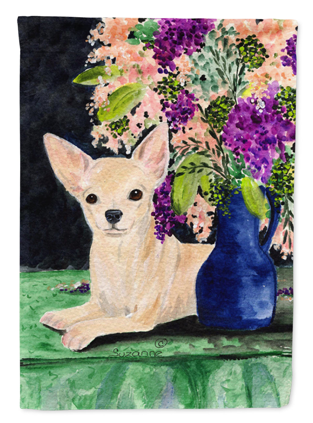 Chihuahua House Flag 28x40 Porch Sleeve Pole Decorative Outside Yard Banner Artwork Wall Hanging, Polyester