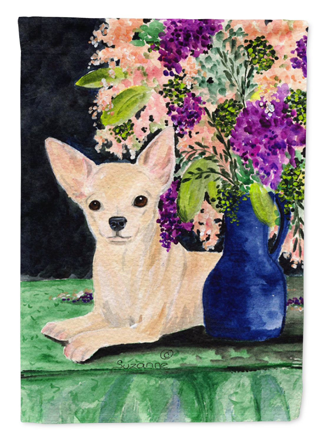 Chihuahua House Flag 28x40 Porch Sleeve Pole Decorative Outside Yard Banner Artwork Wall Hanging, Polyester